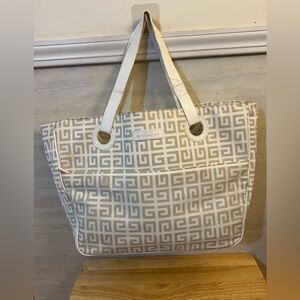 Givenchy Parfums White Geometric Tote with Top Straps